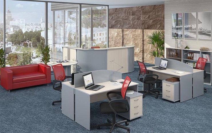Офисный набор мебели IMAGO - рабочее место, шкафы для документов в Шахтах - изображение 1